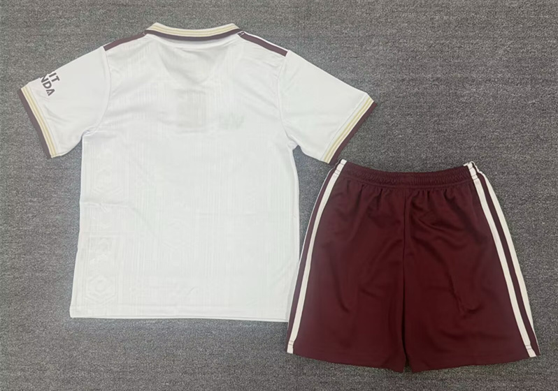 2025-2026 Arsenal Away White Kids/Youth Soccer Uniform-2353