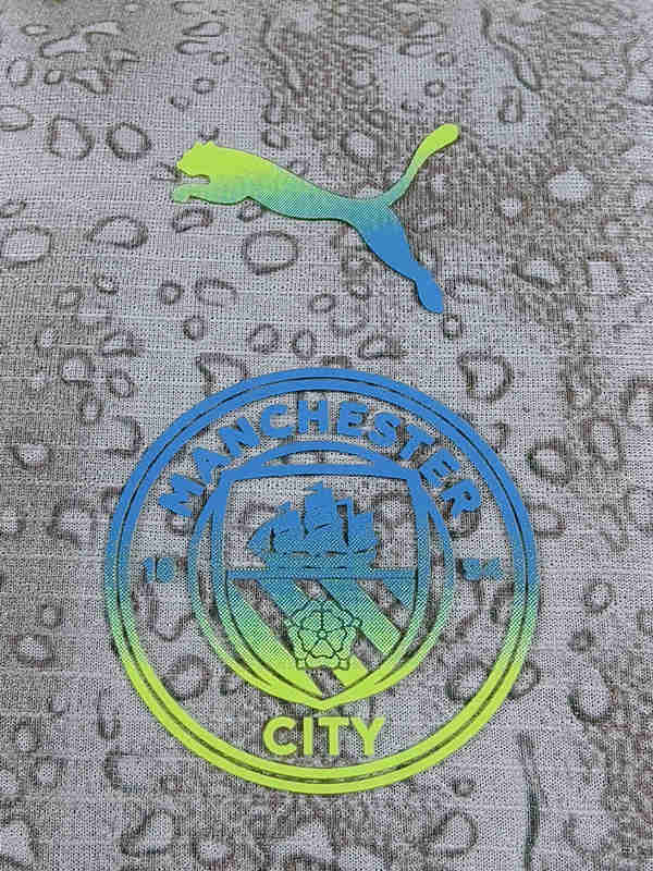 Player Version 2025-2026 Manchester City 2nd Away Grey Thailand Soccer Jersey AAA-0871