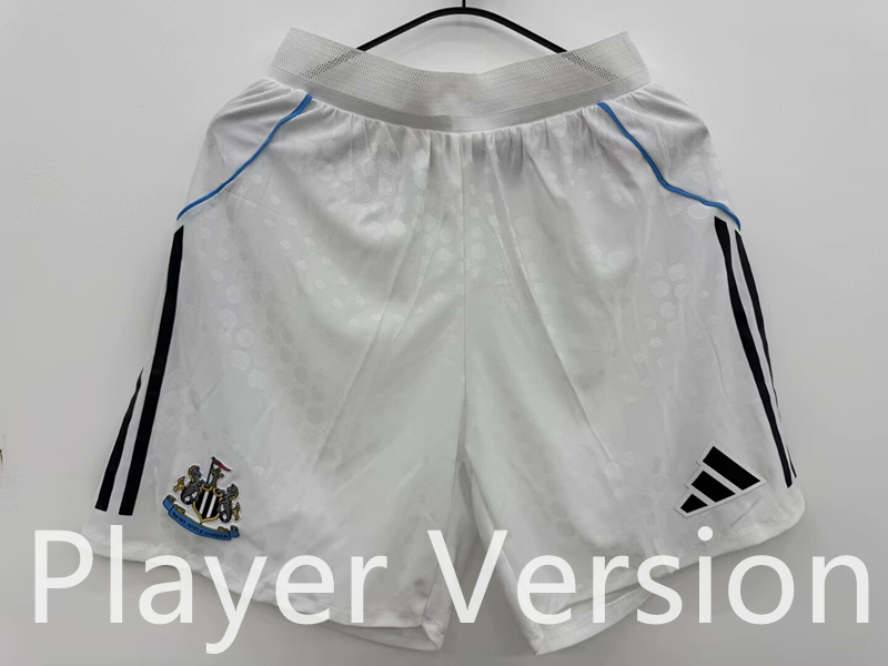Player Verison 2025-2026 Newcastle United Home White Thailand Soccer Shorts-2016