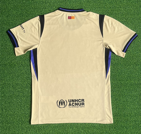 (S-4XL) 2025-2026 Correct Version Barcelona Away Yellow Thailand Soccer Jersey AAA-403