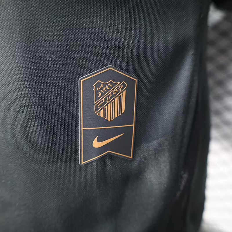 Player Version 2025-2026 Champions Commemorative Version Al-Ahli Saudi Black Thailand Soccer Jersey AAA(Gold Font)-888
