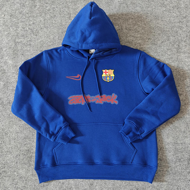 Barcelona Home Blue Thailand Soccer Tracksuit With Hat-LH