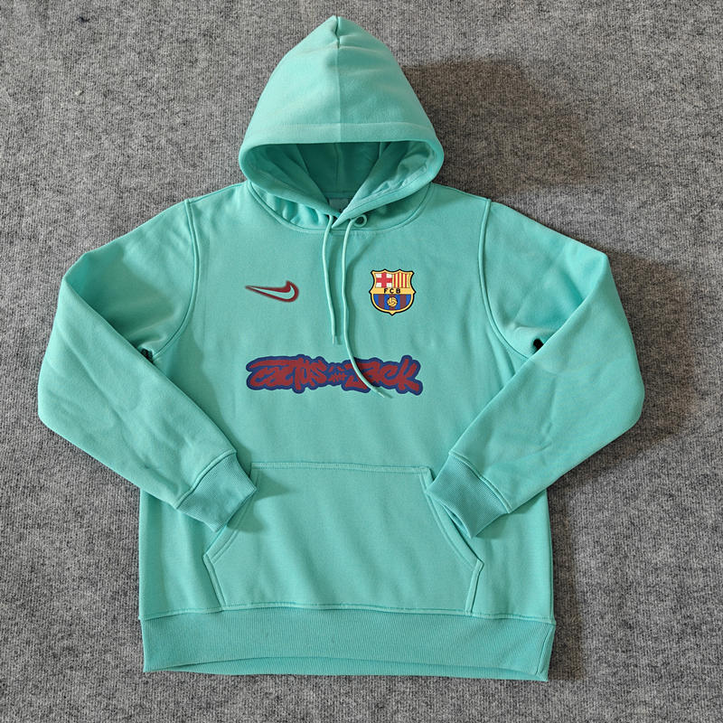 Barcelona Home Green Thailand Soccer Tracksuit With Hat-LH