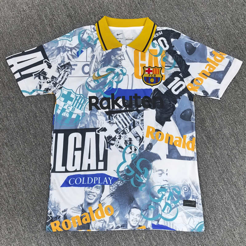 2025-2026 Barcelona White&Blue Thailand Soccer Jersey AAA-4927
