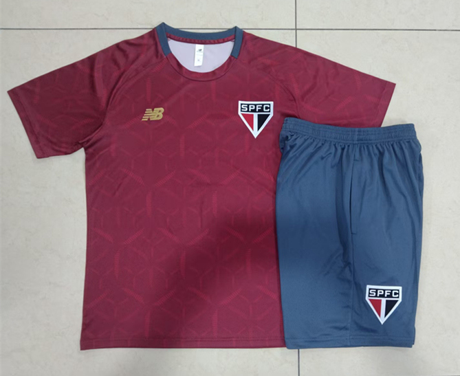 2025-2026 Sao Paulo Futebol Clube Red Thailand Soccer Tracksuit -815