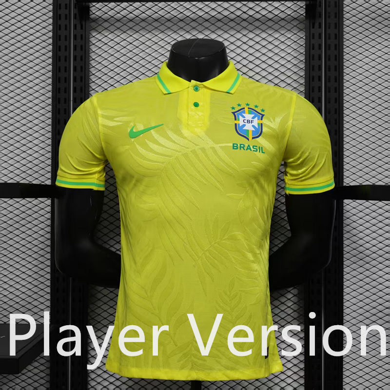 Player Version 2025-2026 Special Version Brazil Yellow Thailand Soccer Jersey AAA-888