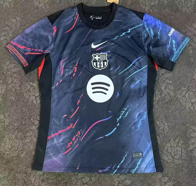 (S-4XL) 2025-2026 Starry Sky Pattern Barcelona Black Thailand Soccer Jersey AAA-2483