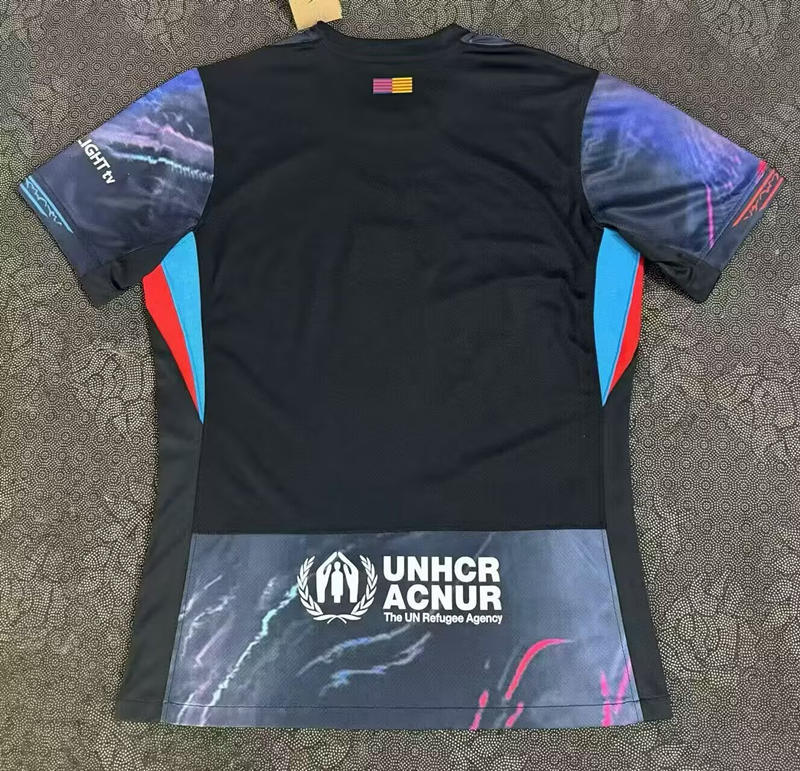 (S-4XL) 2025-2026 Starry Sky Pattern Barcelona Black Thailand Soccer Jersey AAA-2483