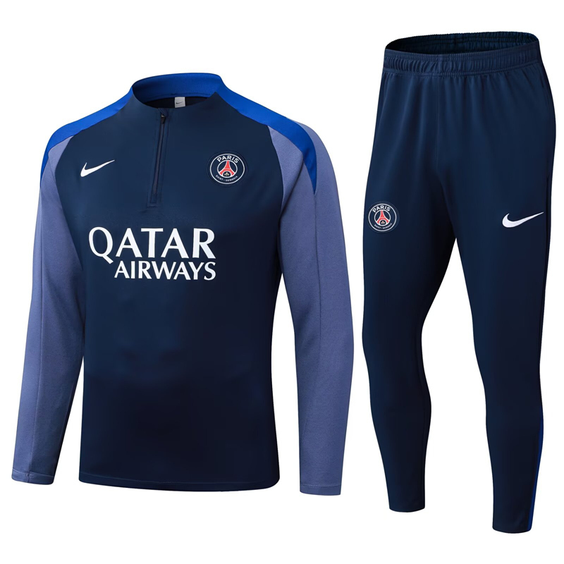 2025-2026 Paris SG Royal Blue Thailand Soccer Tracksuit -411