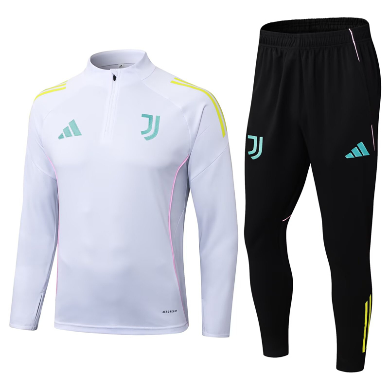 2025-2026 Juventus White Thailand Soccer Tracksuit Uniform-411