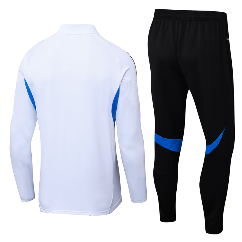 2025-26 Manchester United White Thailand Soccer Tracksuit (with chest advertisement)-411