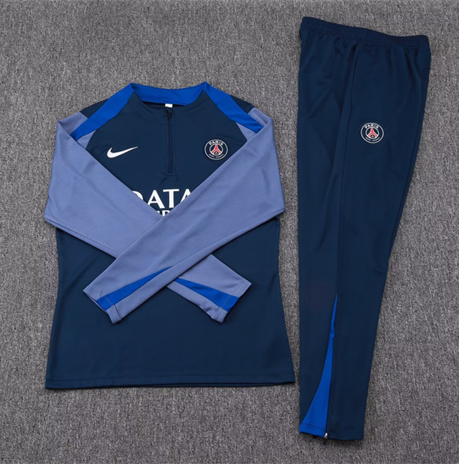 2025-2026 Paris SG Royal Blue Thailand Soccer Tracksuit -411