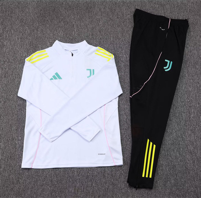 2025-2026 Juventus White Thailand Soccer Tracksuit Uniform-411
