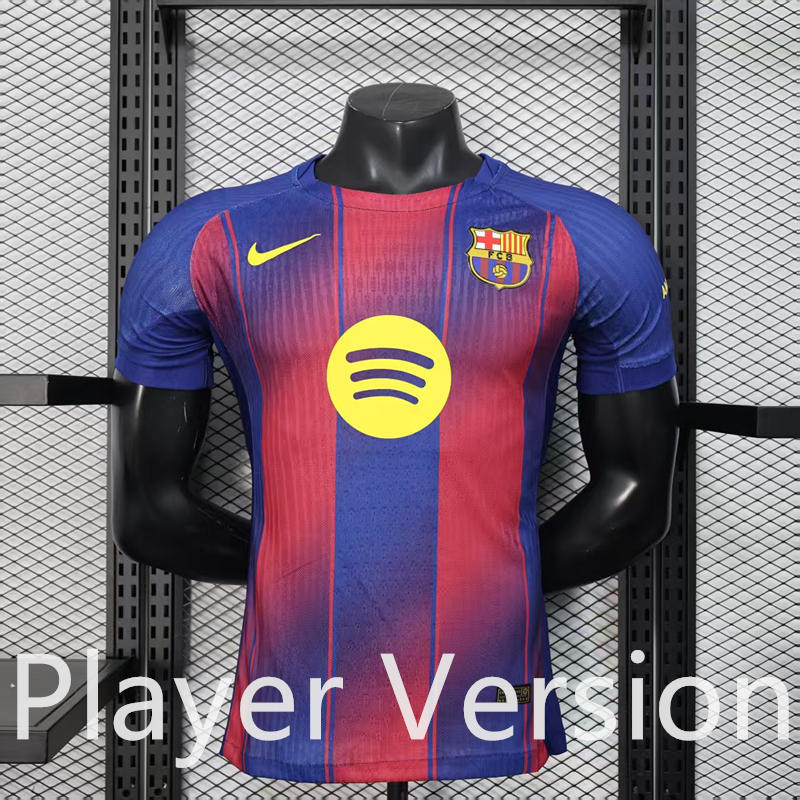 Player Version 2025-2026 Barcelona Home Blue&Red Thailand Soccer Jersey AAA-888