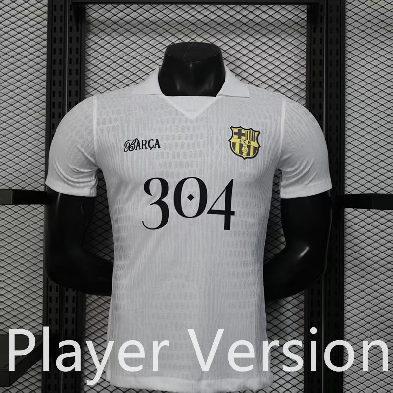 Player Version 2025-2026 Special Version Barcelona White Thailand Soccer Jersey AAA-888