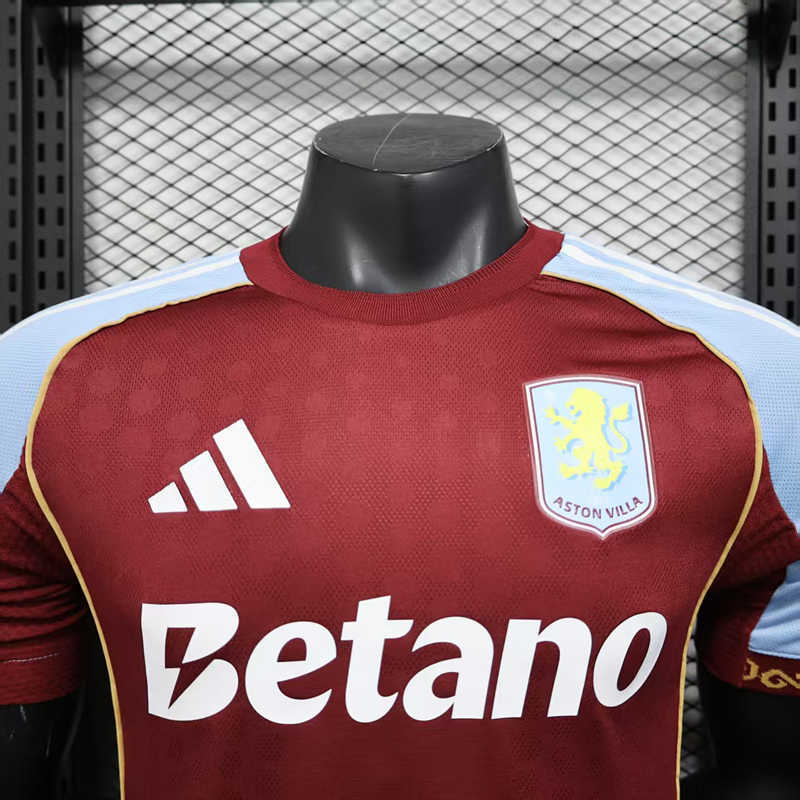 Player Version 2025-2026 Aston Villa Home Red Thailand Soccer Jersey AAA-888