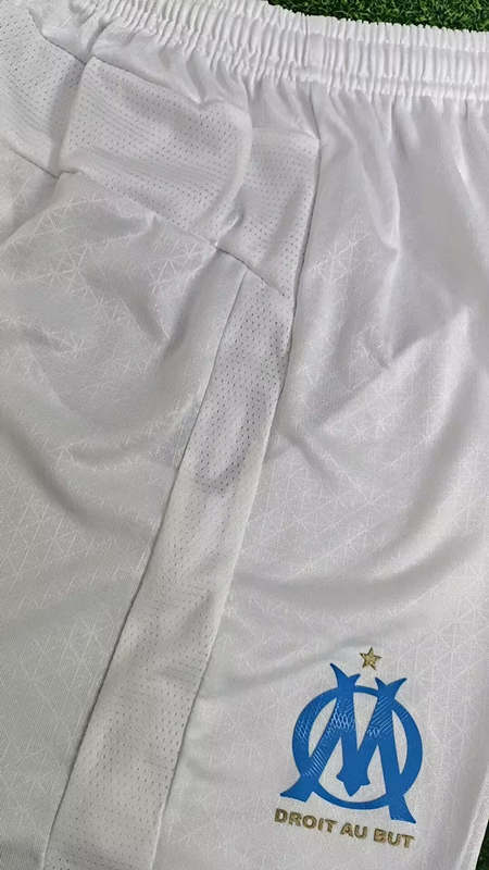 Player Version 2025-2026 Olympique de Marseille Away White Kids/Youth Soccer Uniform-9926