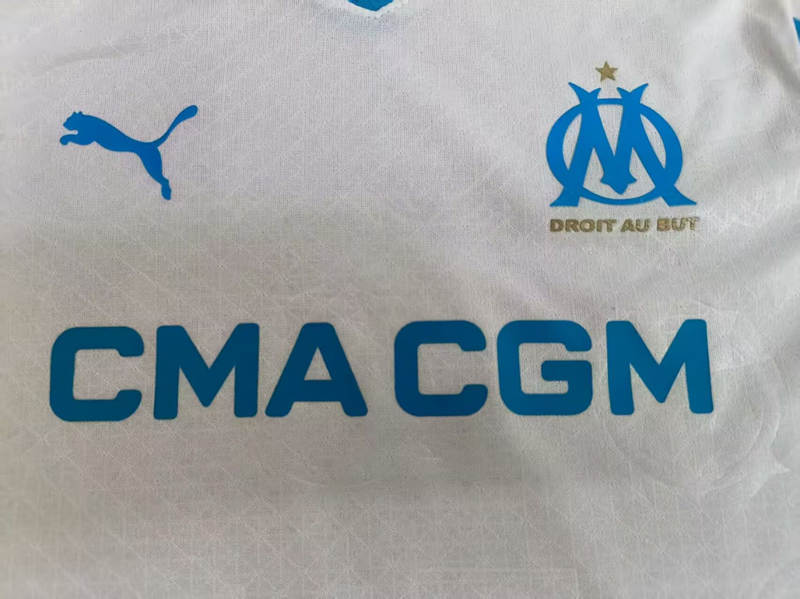 Player Version 2025-2026 Olympique de Marseille Away White Kids/Youth Soccer Uniform-9926