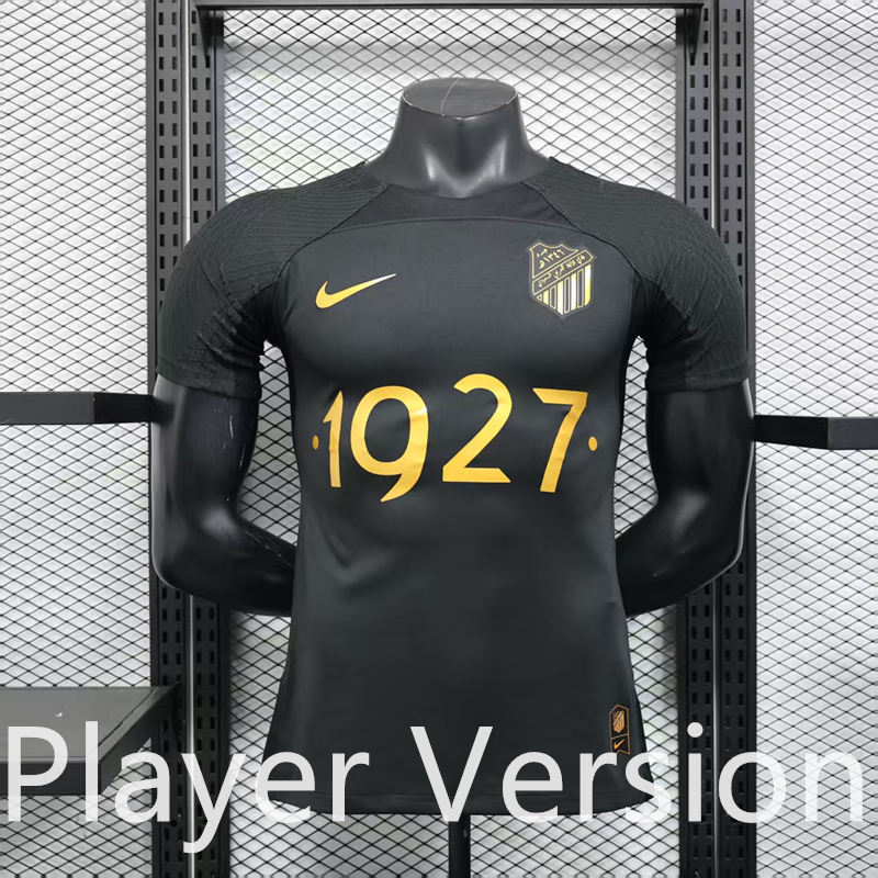 Player Version 2025-2026 Al Ittihad Saudi Black Thailand Soccer Jersey AAA-888