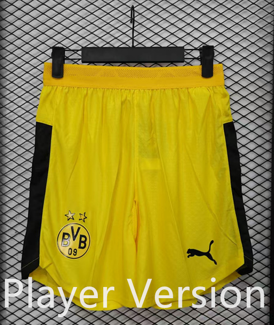 Player Version 2025-26 Borussia Dortmund Home Yellow Thailand Soccer Shorts-888