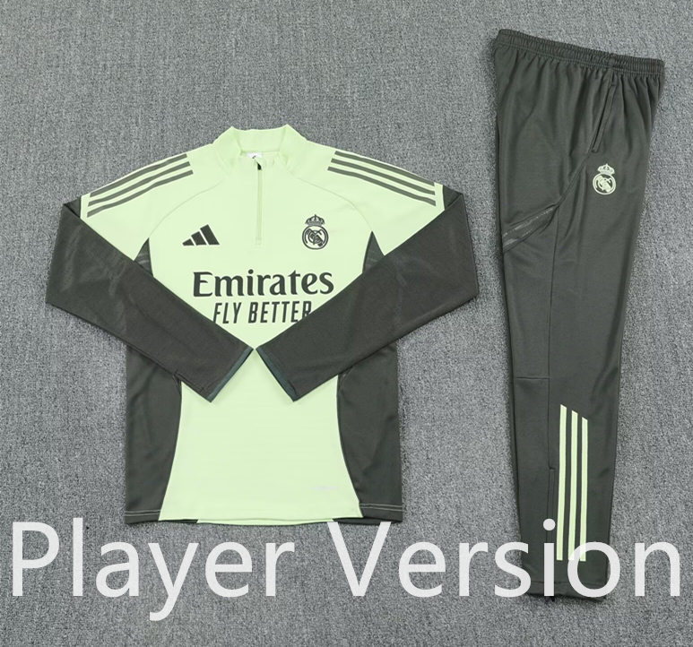 2025-2026 Real Madrid Green Thailand Soccer Tracksuit-4627