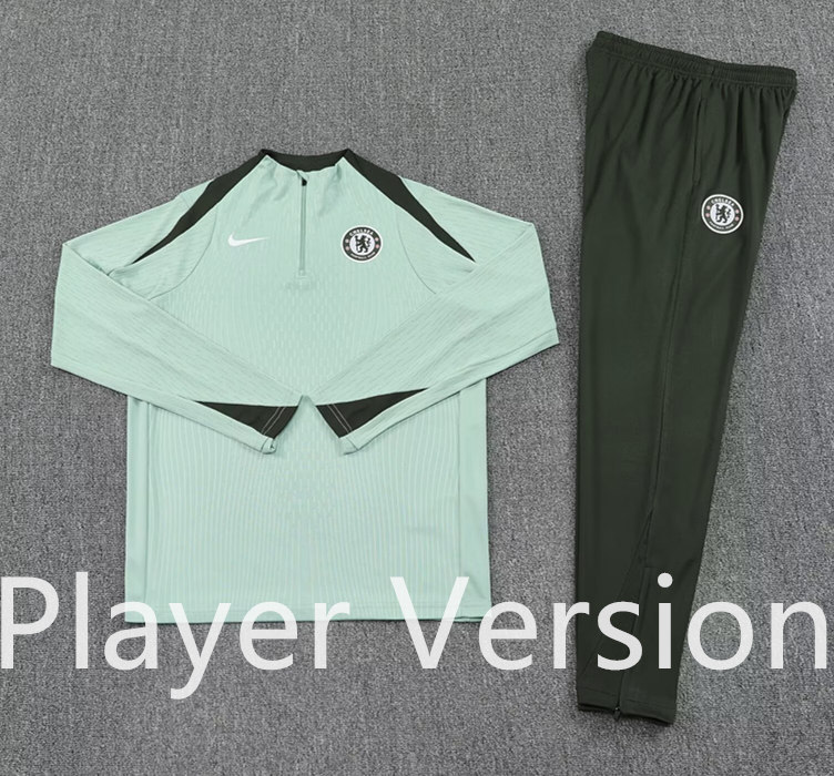 Player Version 2025-2026 Chelsea Light Green Thailand Soccer Tracksuit-4627