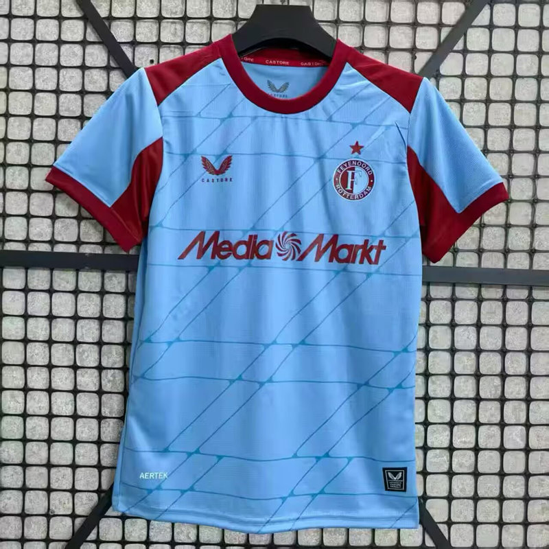 (S-4XL) 2025-2026 Feyenoord Rotterdam Away Blue Thailand Soccer Jersey AAA