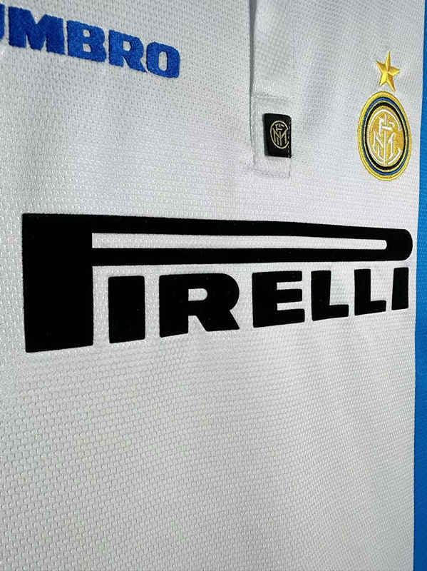 Retro Version 1997-1998 Inter Milan Away White Thailand Soccer Jersey AAA-811