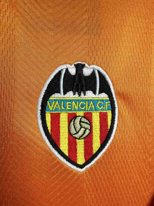 Retro Version 1999-2000 Valencia Away Orange Thailand Soccer Jersey AAA-811