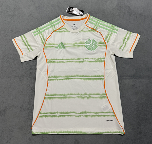 (S-4XL) 2025-2026 Celtic 2nd Away White Thailand Soccer Jersey AAA-4506