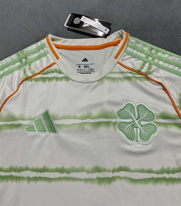 (S-4XL) 2025-2026 Celtic 2nd Away White Thailand Soccer Jersey AAA-4506