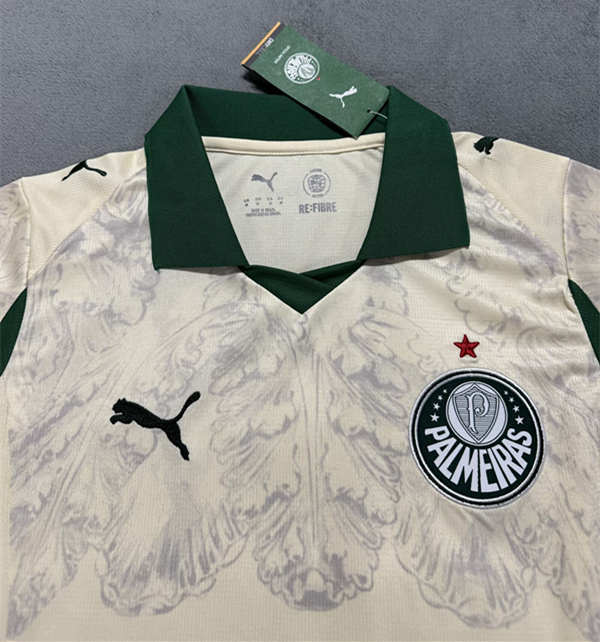 2025-2026 SE Palmeiras 2nd Away Yellow Women Thailand Soccer Jersey AAA-4506