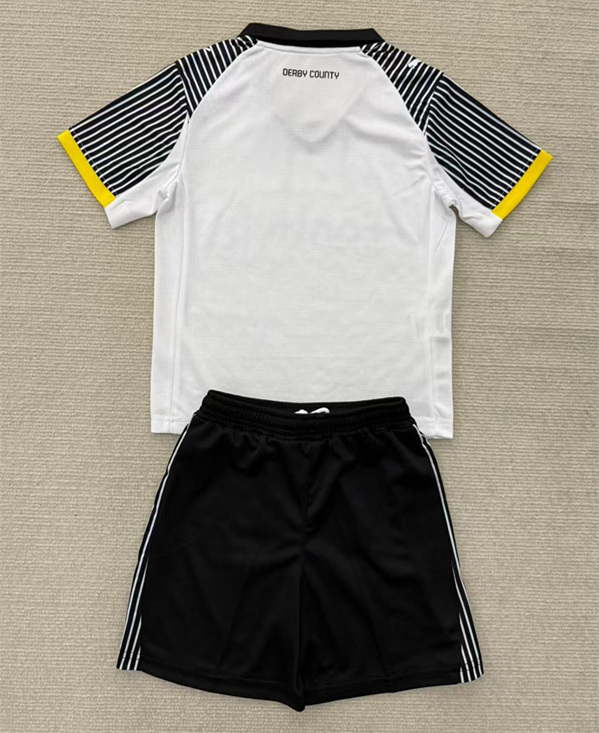 2025-2026 Derby County Home White Soccer Uniform-AY
