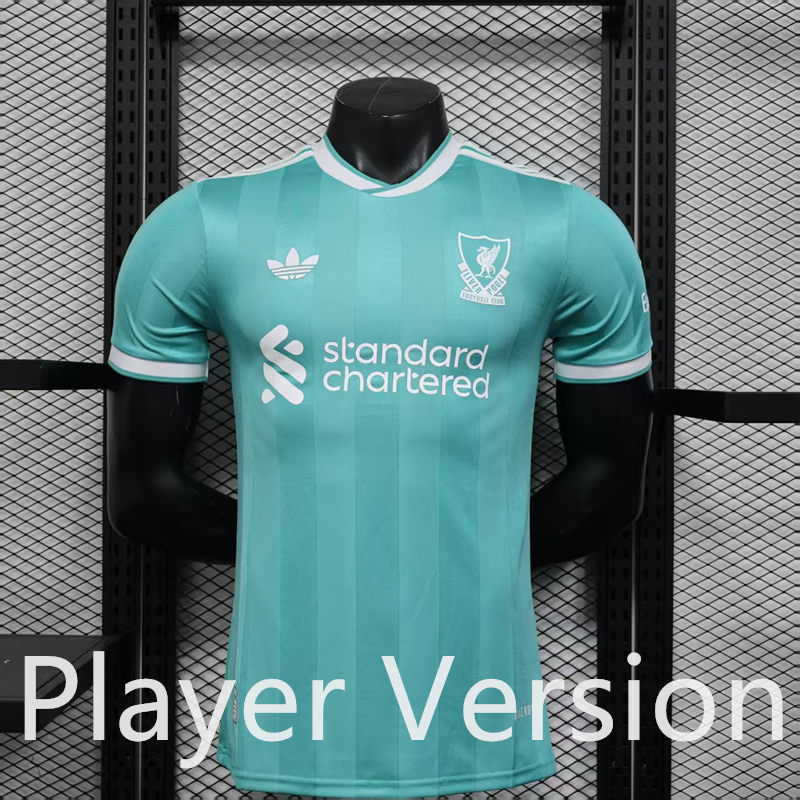 Player Version 2025-2026 Liverpool 2nd Away Green Thailand Soccer Jersey AAA-888