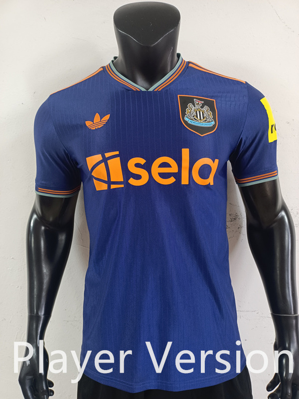 Player Version 2025-2026 Newcastle United 2nd Away Blue Thailand Soccer Jersey AAA-1959