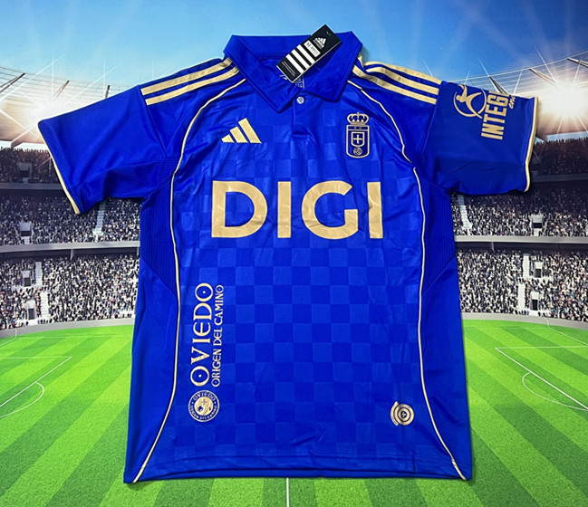 2025-2026 Real Oviedo Home Blue Thailand Soccer Jersey AAA-3066