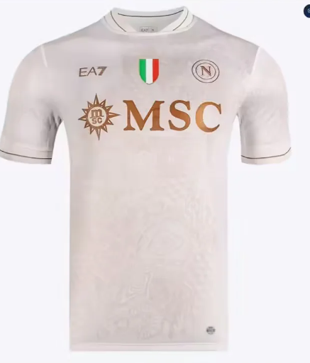 (S-4XL) 2025-2026 Napoli Away White Thailand Soccer Jersey AAA-0485