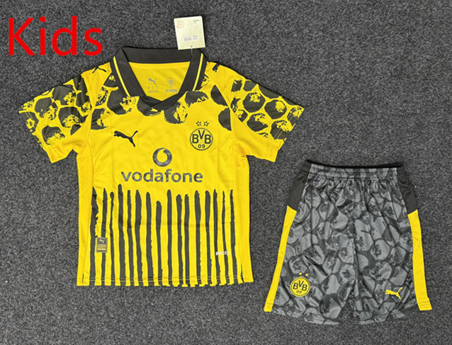 2025-2026 FIFA Club World Cup Borussia Dortmund Home Yellow Kids/Youth Soccer Uniform-GB
