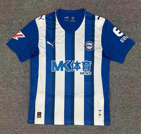 (S-4XL) 2025-2026 Deportivo Alavés Home Blue&White Thailand Soccer Jersey AAA-512