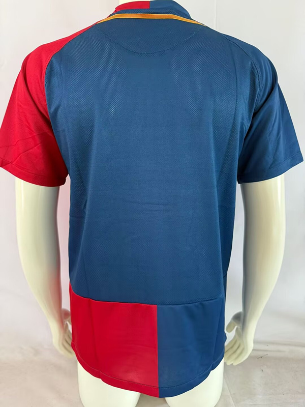 Retro Version 08-09 Champions League Barcelona Home Red&Blue Thailand Soccer Jersey AAA (with chest advertising)-503