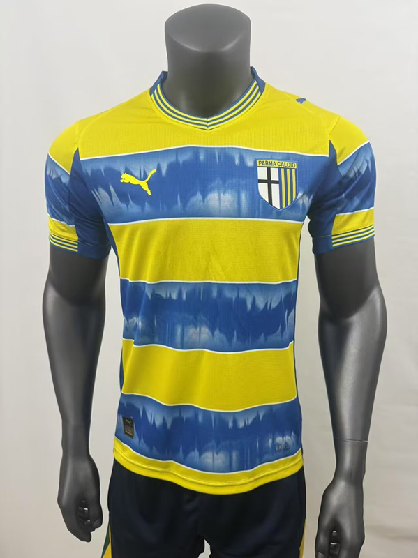 2025-2026 Parma Calcio Away Yellow&Blue Thailand Soccer Jersey AAA-416