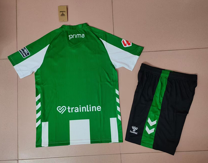 2025-2026 Real Betis Home White&Green Stripes Soccer Unifrom-718