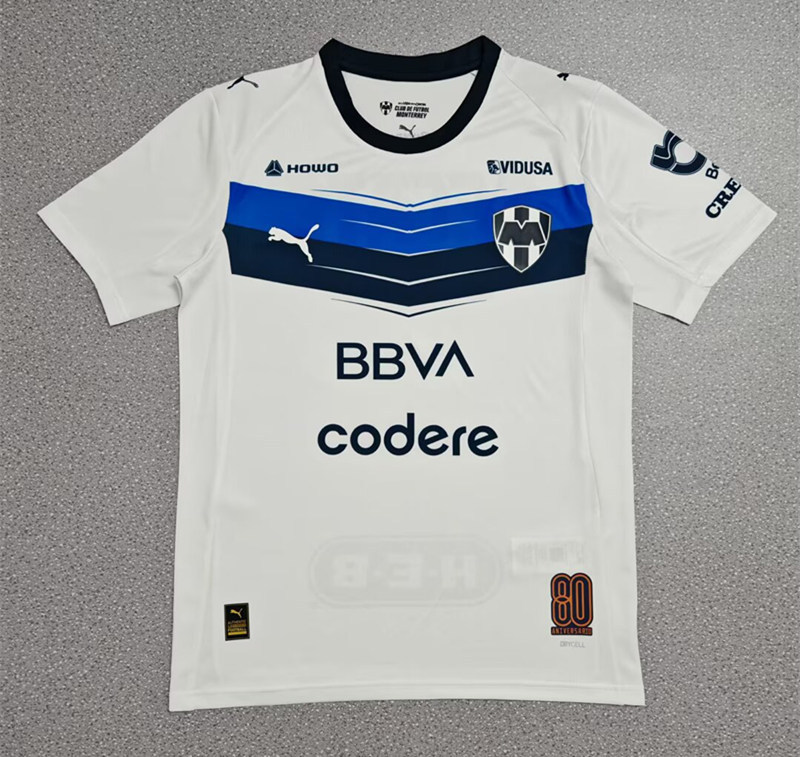 (S-4XL) 2025-2026 Monterrey Away White Thailand Soccer Jersey AAA-4506