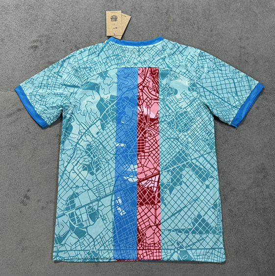 (S-4XL) 2025-2026 Special Version Barcelona Lake Blue Thailand Soccer Jersey AAA-4506