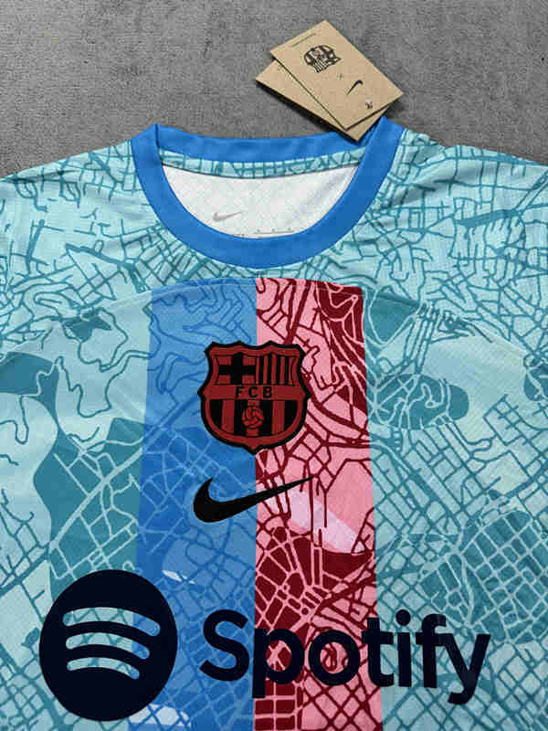 (S-4XL) 2025-2026 Special Version Barcelona Lake Blue Thailand Soccer Jersey AAA-4506