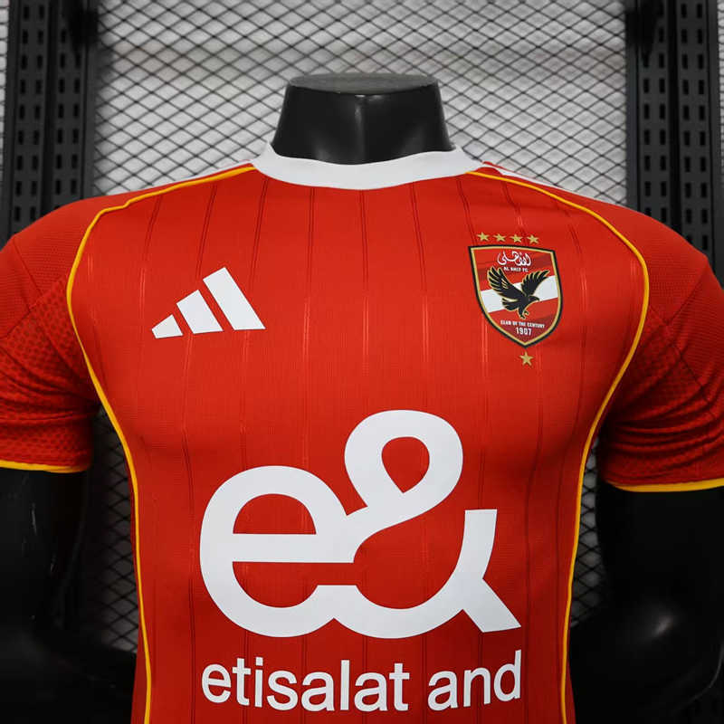Player Version 2025-2026 Al Ahly Home Red Thailand Soccer Jersey AAA-888
