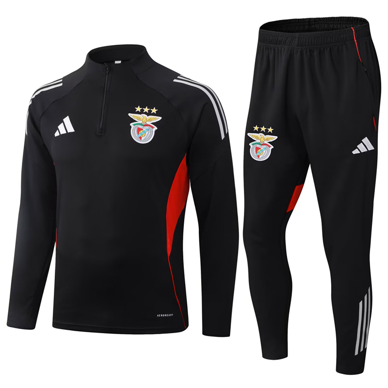 2025-2026 Benfica Black Thailand Soccer Tracksuit Uniform-411