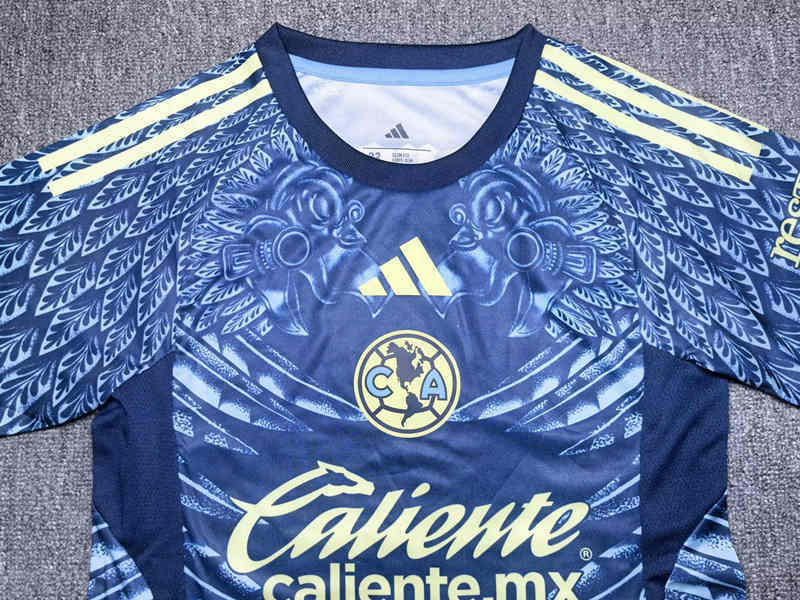 2025-2026 Club America Away Blue Kids/Youth Soccer Uniform-4442