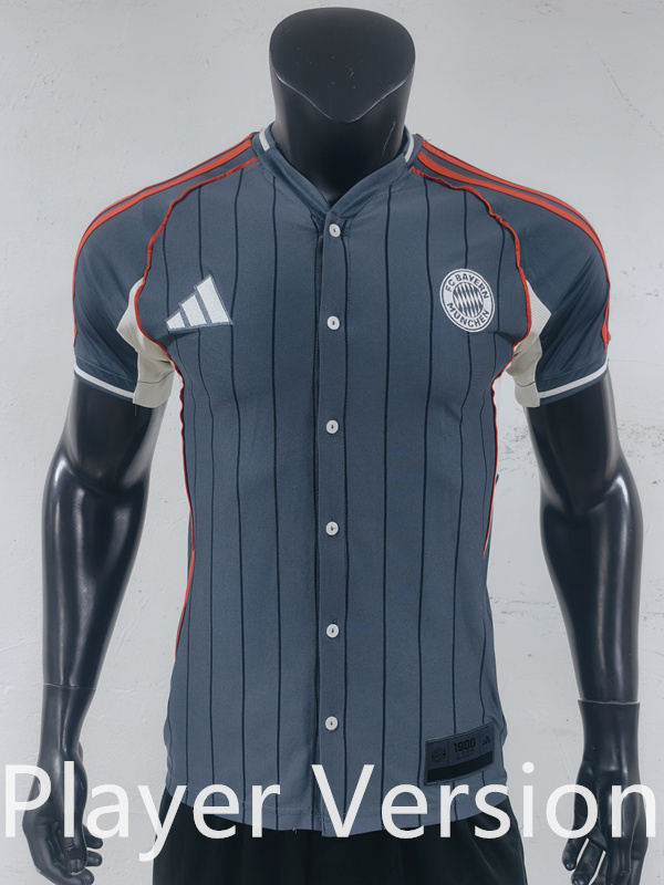 Player Version 2025-2026 Bayern München Grey Thailand Baseball Jersey AAA-0871