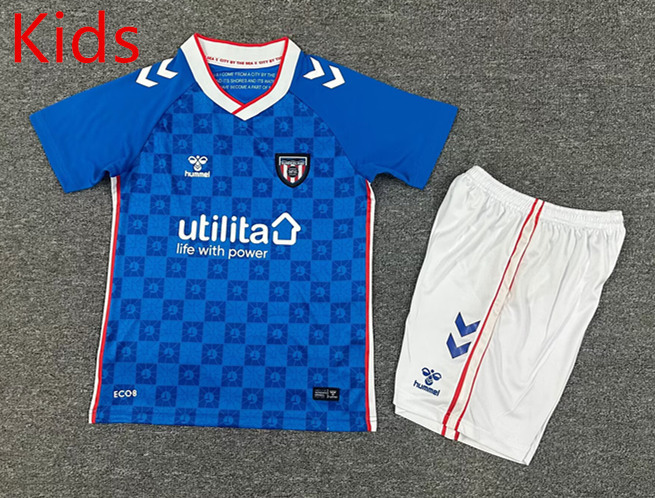 2025-2026 Sunderland AFC Away Blue Kids/Youth Soccer Uniform-7809